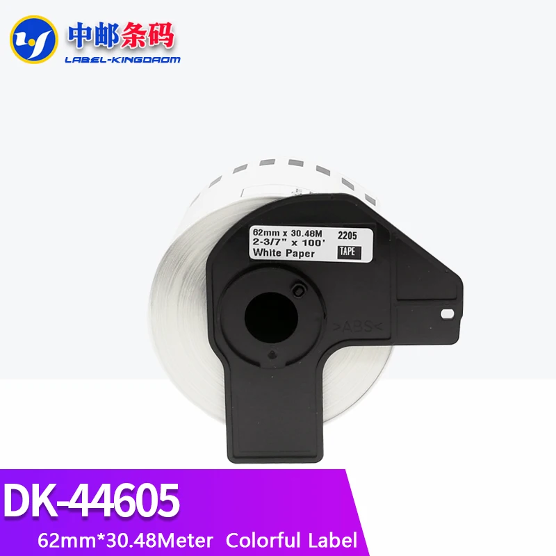 2 Rolls Yellow Brother Generic DK-44605 Label Continuous Compatible for QL-570/580/700/710/720NW Thermal Printer DK-4605 DK44605