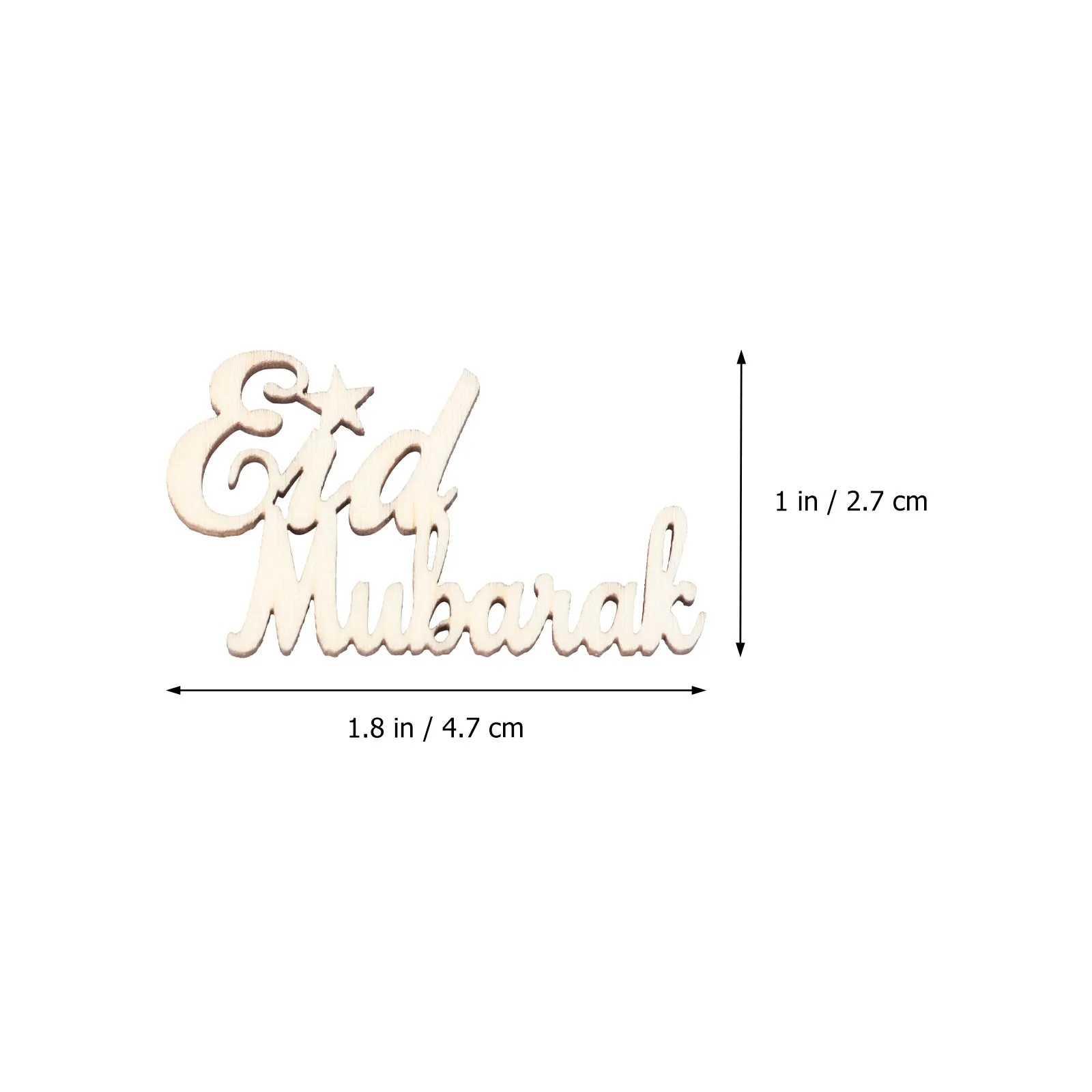 15Pcs Wood Eid Mubarak Piece Wooden Decor Creative Hollow Star Design Festival Party Photo Prop Home Hanging Decoration