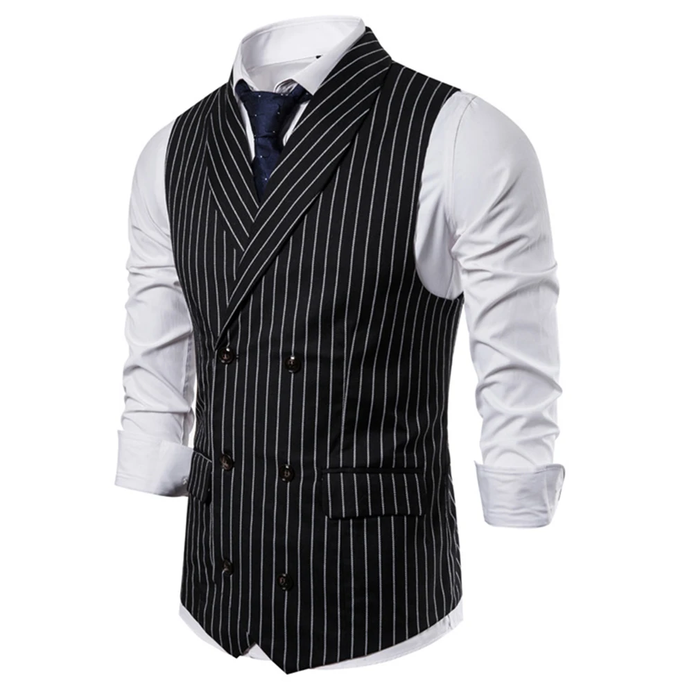 

Vest Waistcoat Holiday Sleeveless Daily Double Breasted Formal Vacation Wedding Business Casual Suit Waistcoat