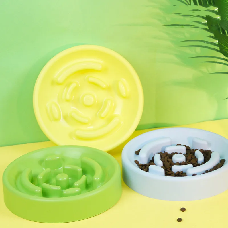 Pet Dog Slow Feeder Bowl Fun Non Slip Anti-Gulping Slower Food Feeding Dishes Eco Dog Bowl for Large Medium Small Dogs Puppy