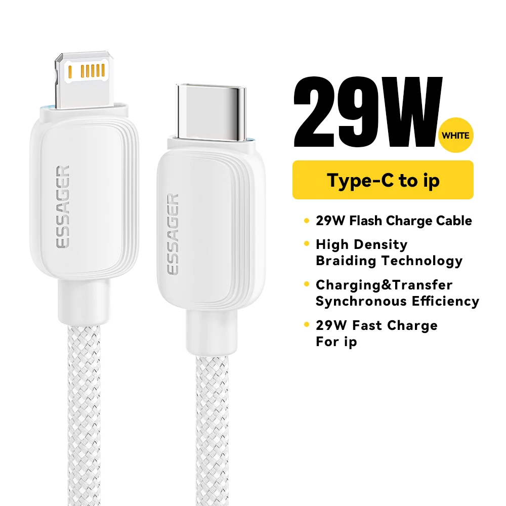 Кабель Essager USB Type C для iPhone и iPad, быстрое зарядное устройство 20W — фото товара