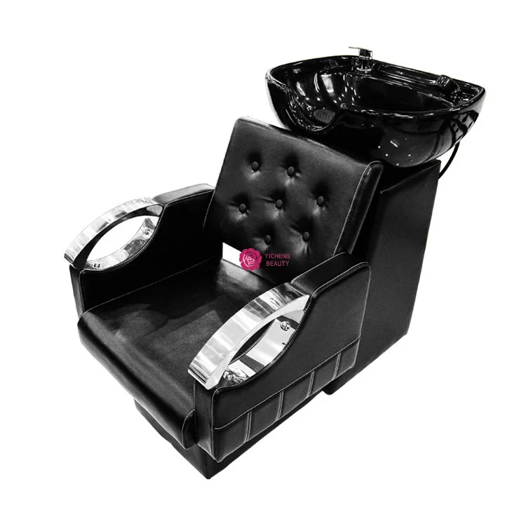 Yicheng Beauty Wholesale Shampoo Chair Salon Ceramic Basin Shampoo Bowl Sink Chair for Spa Beauty Salon Shampoo Bed for Sale