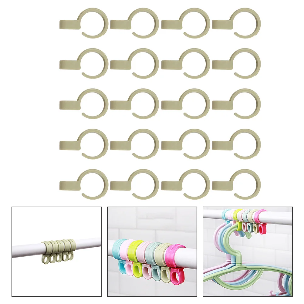 100pcs Windproof Hanger Buckles Skid-Proof Non-Slip Clothes Drying Rack Fixing Clips Coat Hanger Accessories Fastener