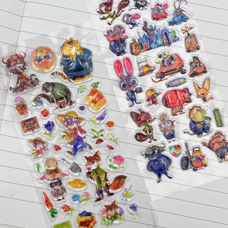 3D Zootopia Frozen Judy Nick Stickers Stitch drop seal Relief Stickers DIY Telefoonhoesje Scrapbook Sticker Geschenken
