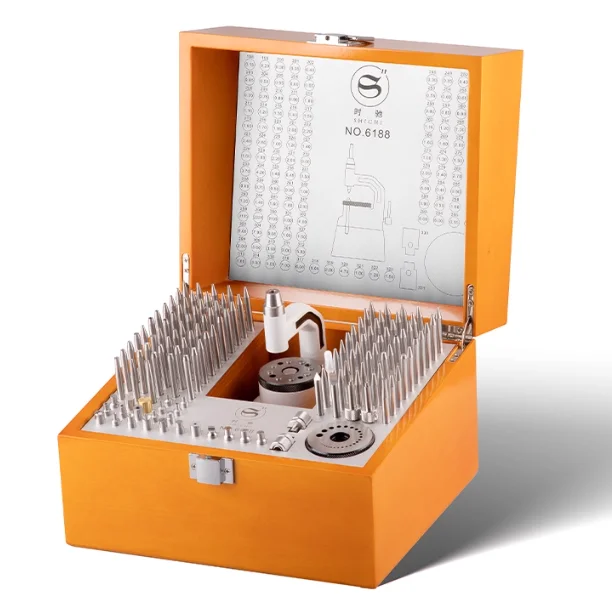 Set Alat Perbaikan Arloji TLF 130 pcs, Presisi, Baja Anti Karat, untuk Pembongkaran dan Perakitan Roda Keseimbangan Mesin