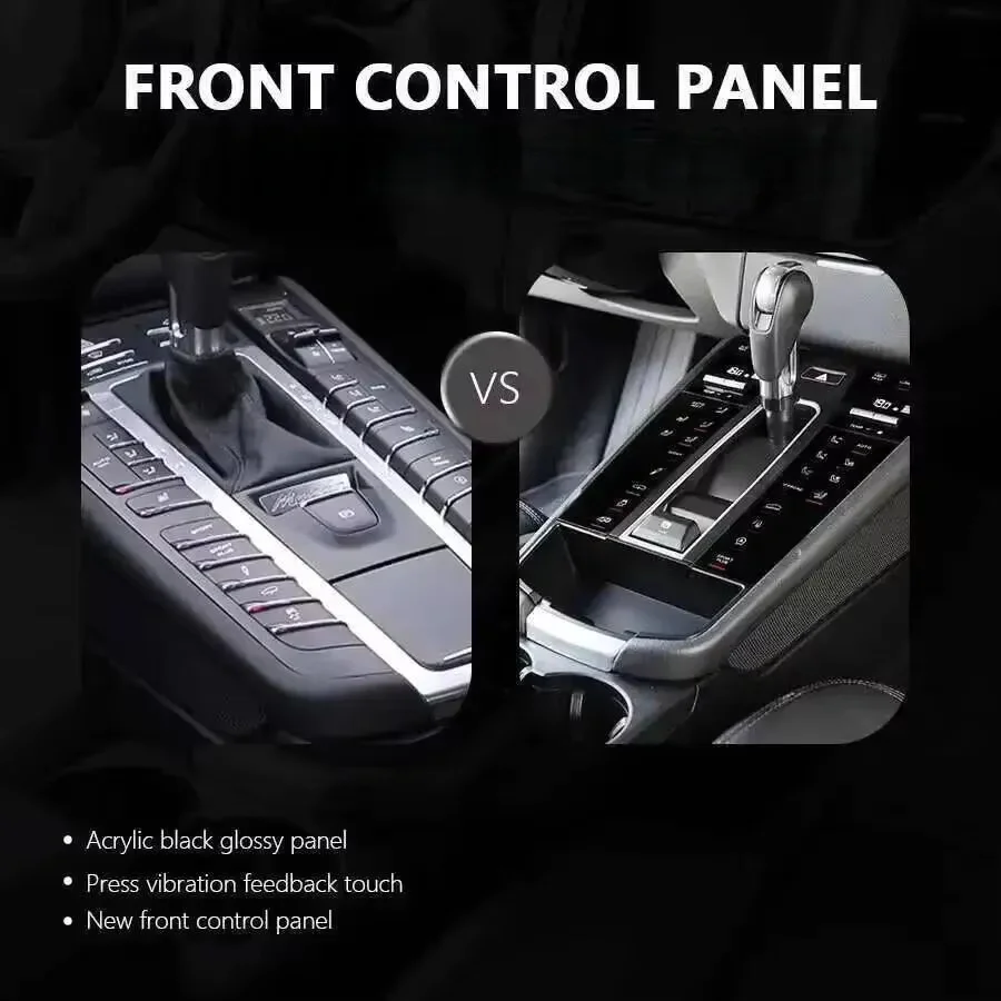 Center Console Interior Decorative Accessories Electroplating Button For Porsche Macan Cayenne Panamera Gear Shift Panel LHD RHD