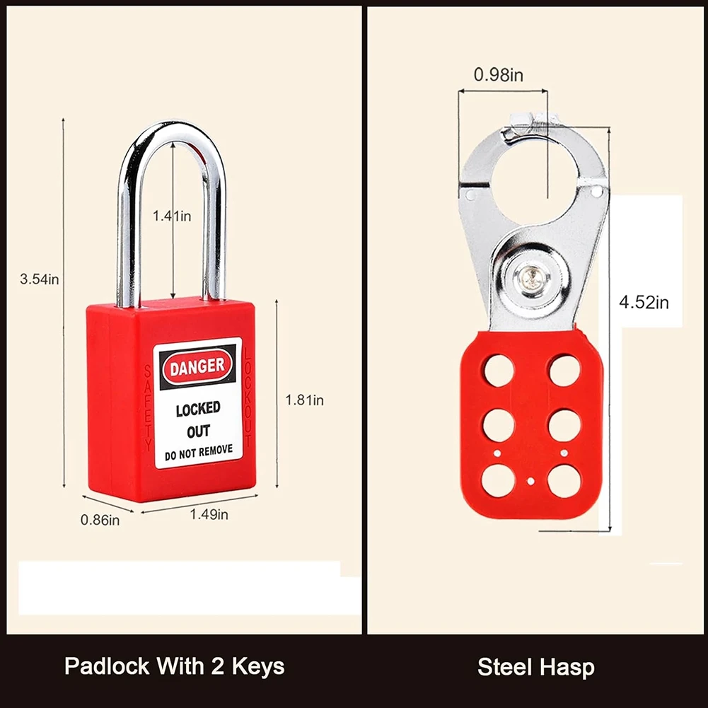 【CYBER MONDAY】Lockout Tagout Kit, Lock Out Tag Out Kits Electrical, Group Lockout Hasps, -Tags, Lock Out Tag Out Padlock