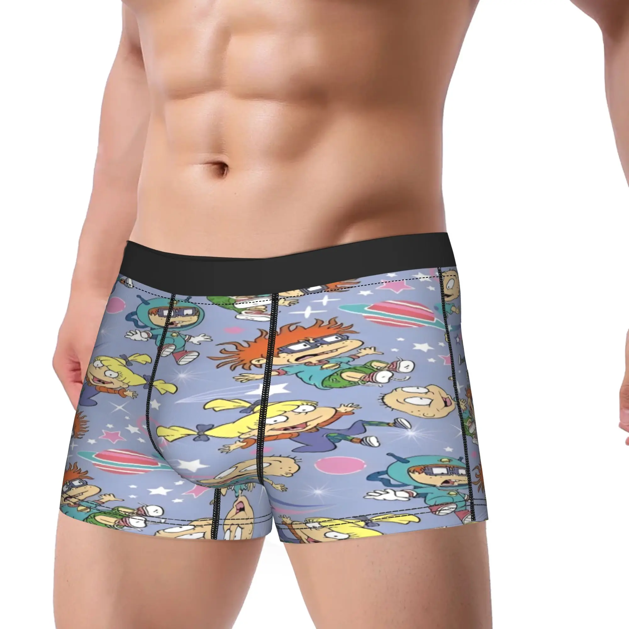 Rugrat Boxer Shorts American animated Tv Pouch Underwear Trenky Pattern Shorts Briefs Comfortable Male Underpants Plus Size