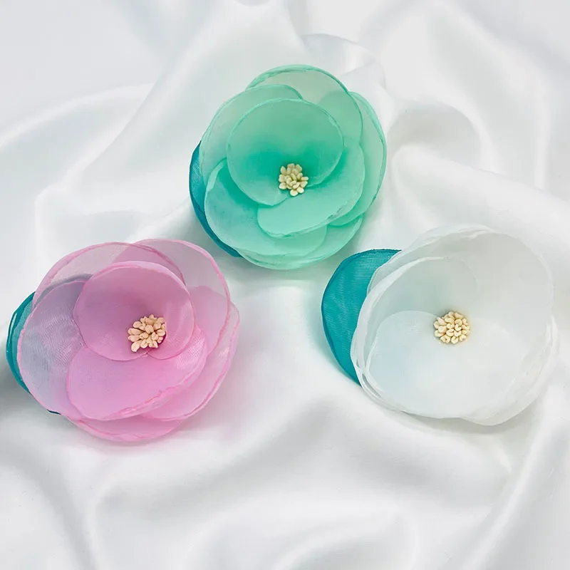 5 Stück/Set DIY Handgemachte Blumen-Applikationen zum Aufnähen auf Kleidung, Rosenknospen-Broschen-Accessoires für Haarnadeln, Schuhe, Dekorationszubehör – Detail 28