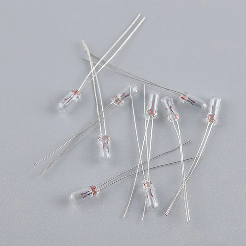 

25Pcs Indicator Bulb Tungsten Lamp Miniature 5mm 4mm 3mm 12V Mini Lamp Light Bulb Edison Incandescent Filament Rice