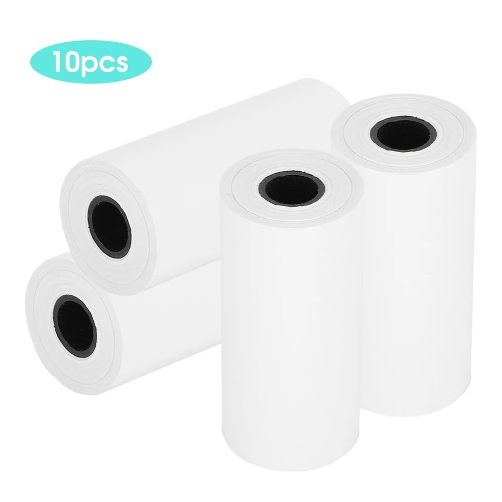 10 Rolls 57*25mm Thermal Paper Rolls 6m Per Roll Clear Printing POS Receipt Paper Durable with Paper Core Credit Card Paper