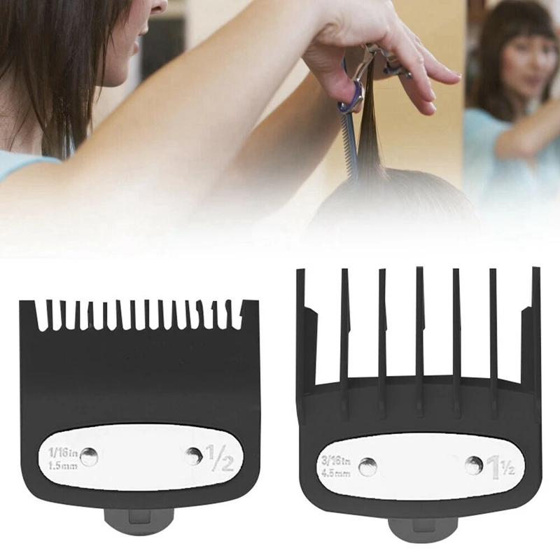 4Pcs Hair Clipper Limit Comb Guide 1.5Mm/4.5Mm Size Barber Replacement For Wahl