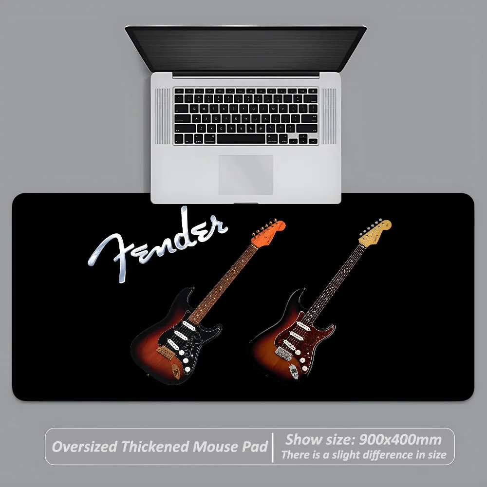 F-Fender Guitar Mousepad Large Anti-Slip Mouse Pad Stitched Edges Mat Durable Desk Laptop Gaming​ Keyboard Pad XXL