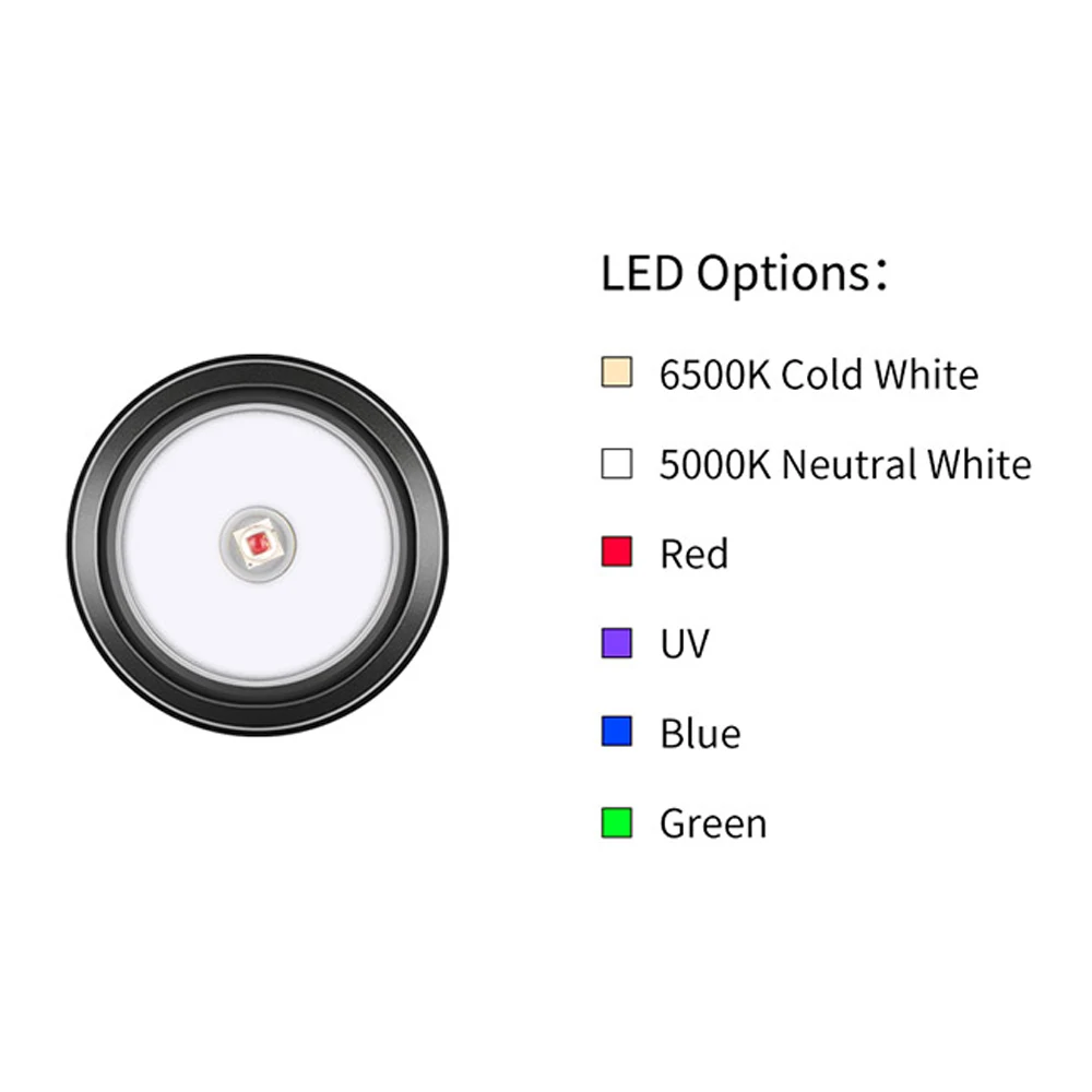 Imagem -04 - Orcatorch D530v Tocha de Mergulho Mais Snoot Profissional Lâmpada de Luz para Mergulho Lanterna Subaquática Recarregável Led Lanternas de Mergulho