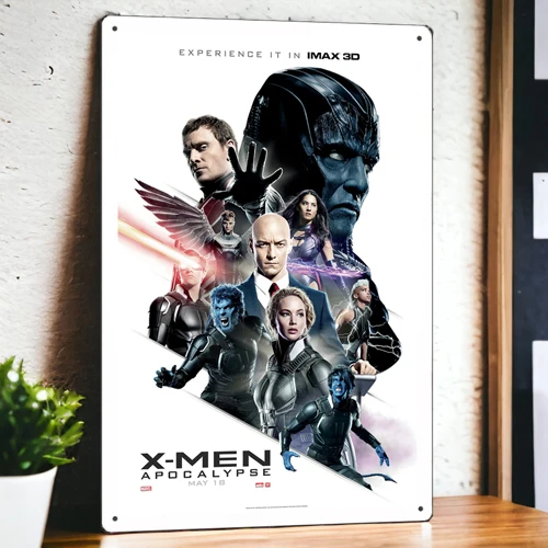 X-Men: ملصق فيلم معدني نهاية العالم ، لوحة من القصدير ، 8 في x 12 في ، 2.8