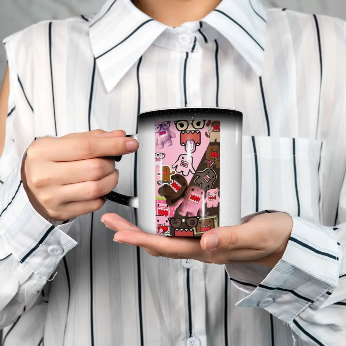 Domo Kun Doll Face Graphic Mug Funny Ceramic Coffee Cups Tea Mugs Milk Cup Drinkware Gifts for Friends