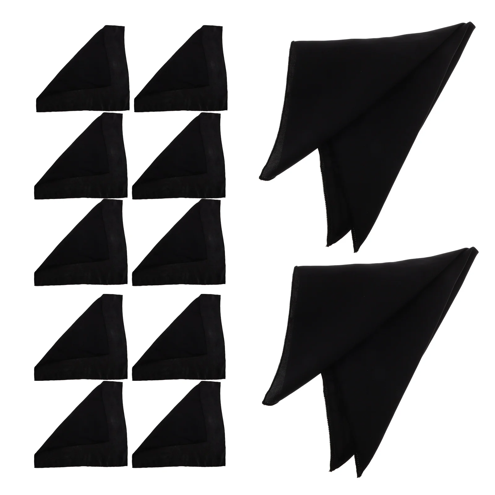 Serviettes en tissu noires, 12 pièces, pour dîner de mariage, réutilisable, lavable, support de salle de bain, décor de Table