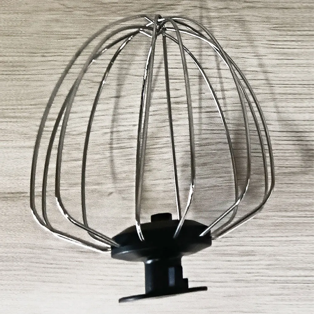 Stainless Steel Wire Whip Mixer Attachment Balloon Shaped Replacement Egg Beater Attachment Rustproof Blender Head Easy To Clean