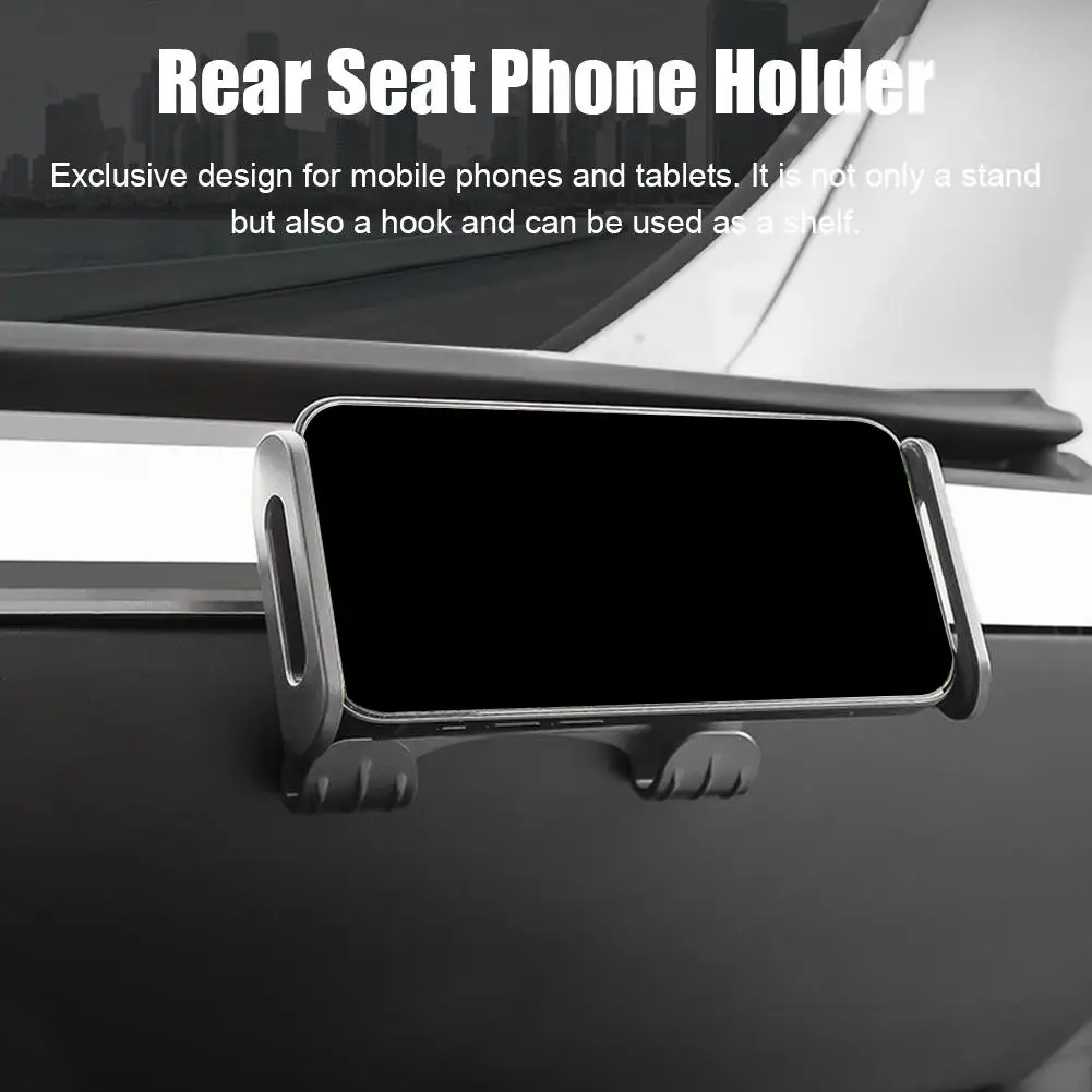 ヘッドレストフック 車用シートバック用 クリップ付き タブレットホルダー スマホスタンド テスラY 2026用 財布 ハンドバッグ 食料品袋 F1N1