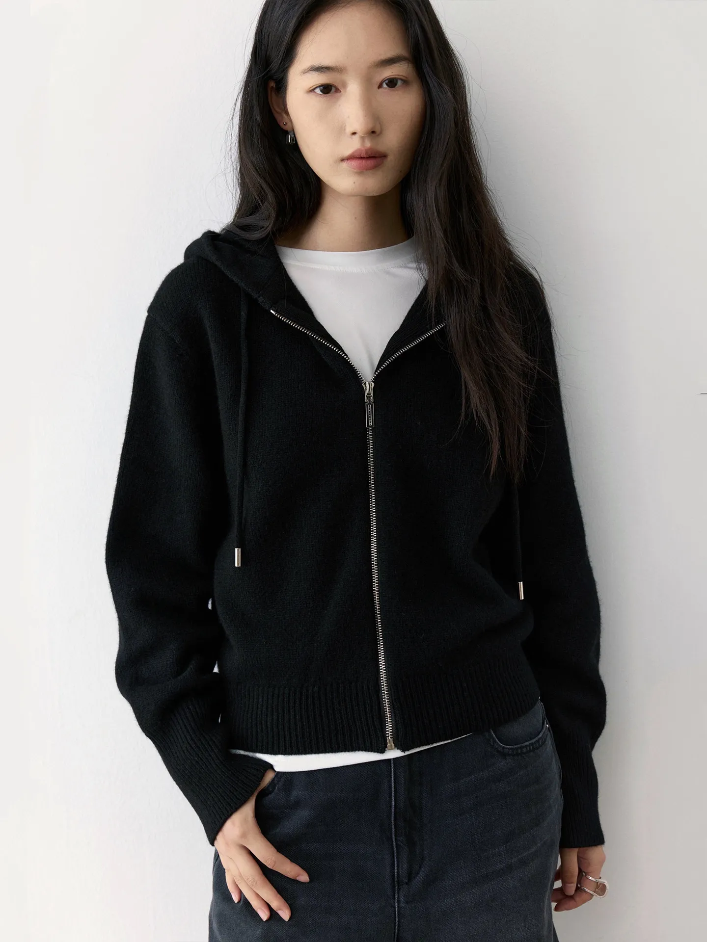 Cleanfit Thickened and easy to take care of, Consinee custom-spun yak fleece zipper knitted sweater jacket