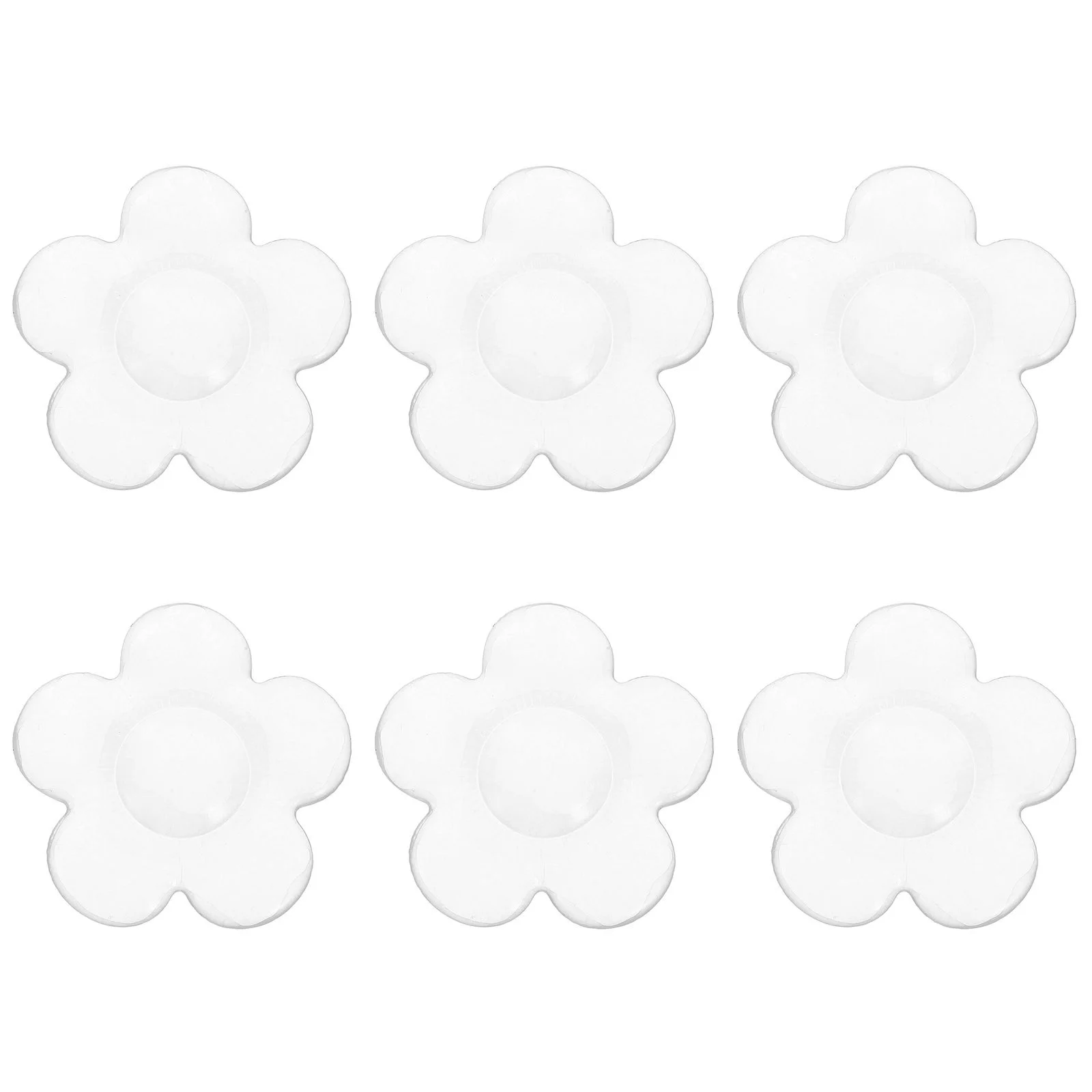 6 個の透明なシリコンドアバンパー自己粘着式アンチスラムパッド家庭用家具壁プロテクタードアノブ衝撃吸収