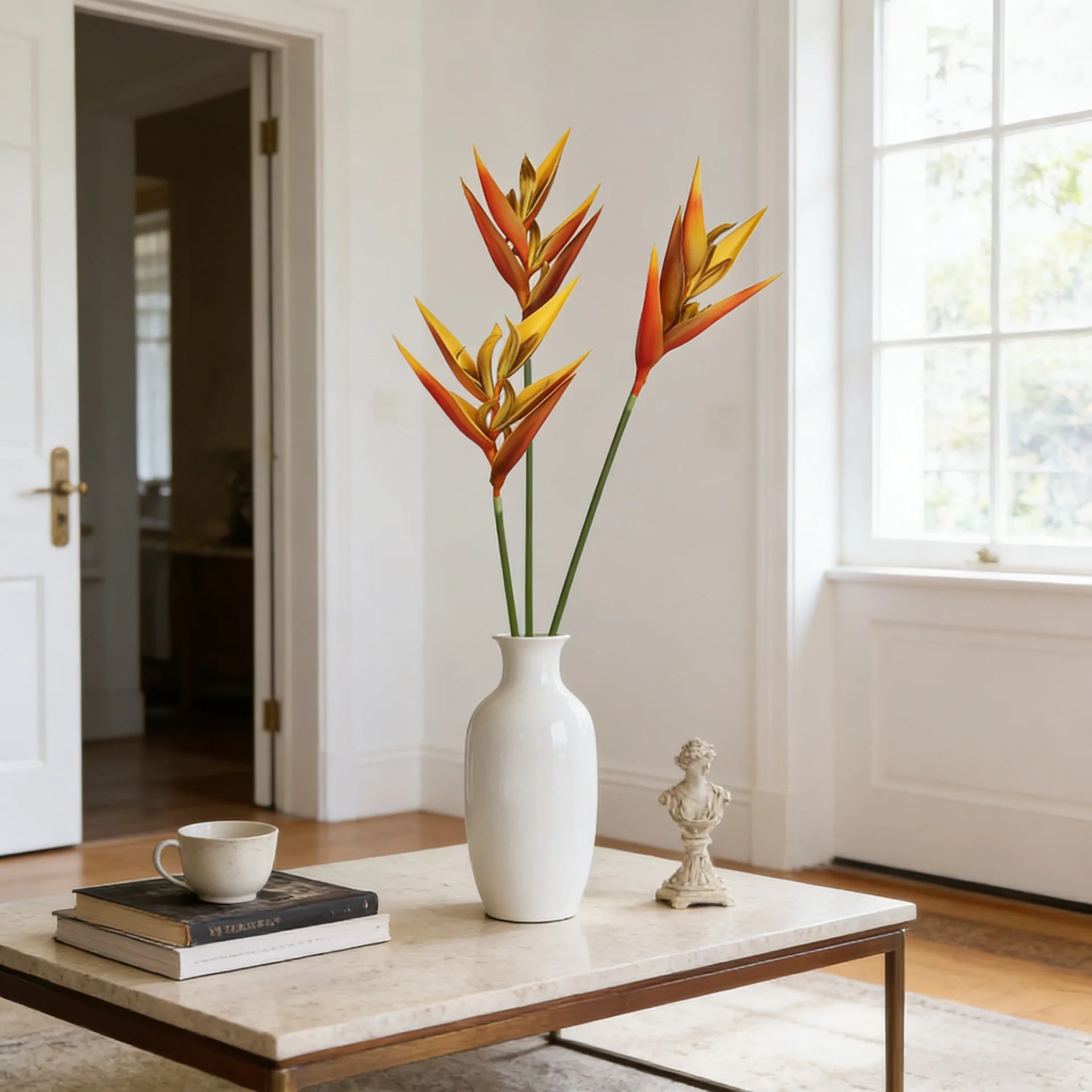Planta de Strelitzia de pájaro del paraíso Artificial de 36,6 pulgadas para el hogar, boda, vestíbulo de Hotel, decoración Floral, accesorios de fotografía, exhibición