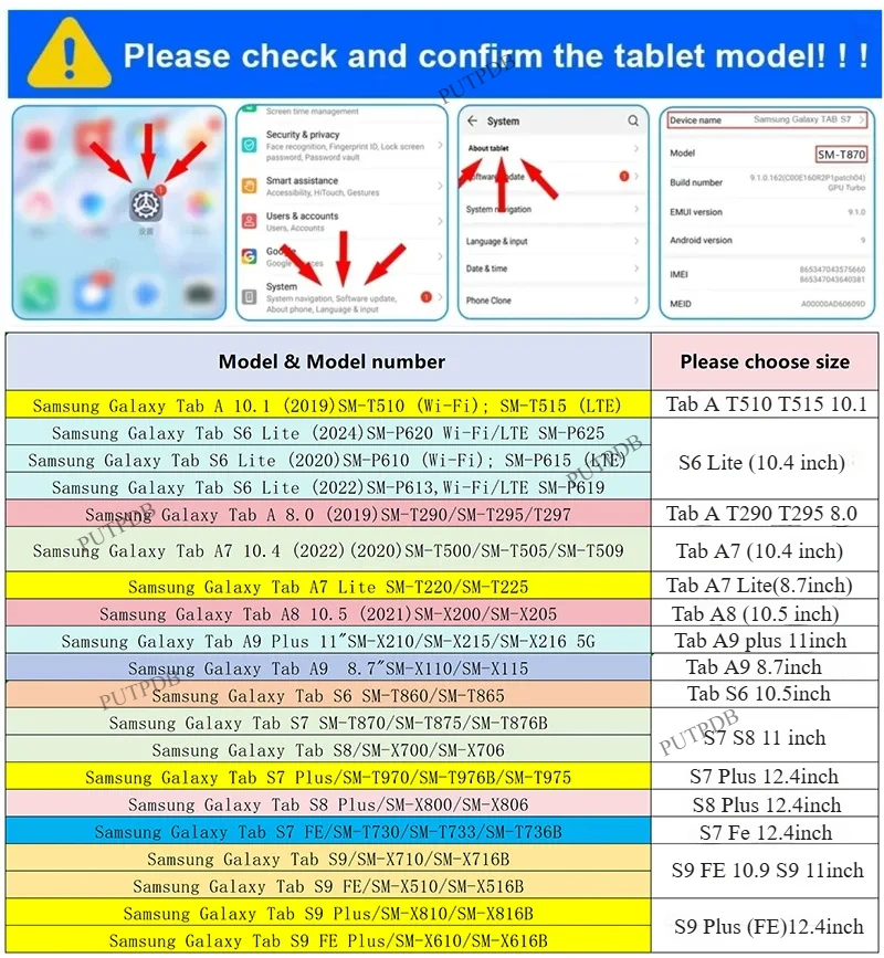 Flip Case for Samsung Galaxy Tab S11 11 S10+Lite S9 FE 10.9 S8 S7+plus 12.4 Tablet Cover SM-X520 X900 X800 T730 T970 T870 Case