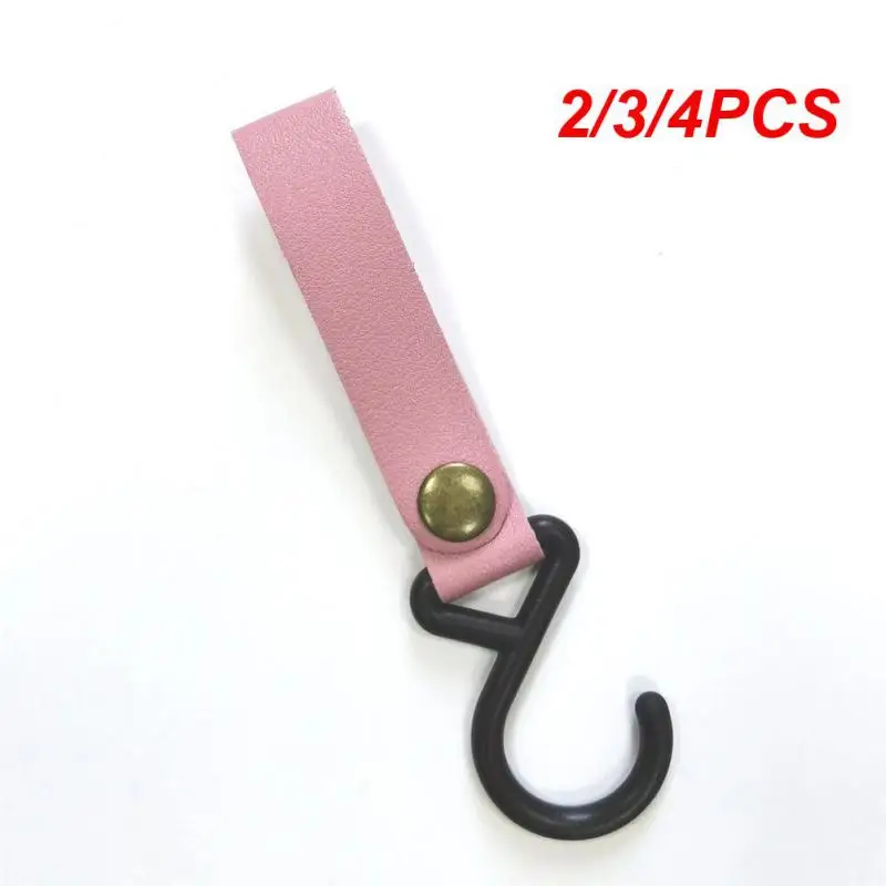 2/3/4PCS Outdoor Hanging Hooks Rope S-shaped Leather Storage Rack Shelf Hook Durable Lanyard Canopy Hanger Portable