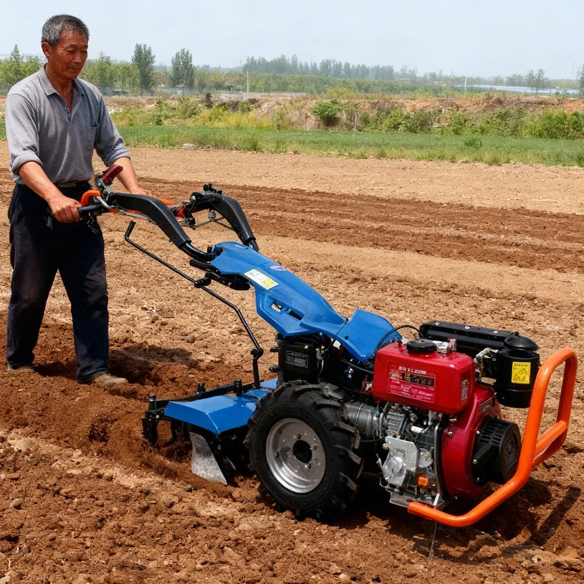 

ZAFH Mini Rotary Tiller Farm Cultivator Machine Diesel Engine Powered High Productivity Agricultural Field Ploughing Equipment