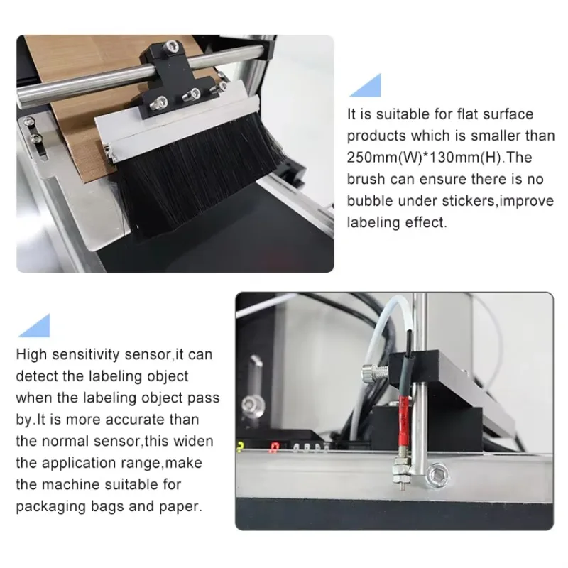 자동 평면 라벨링 기계 박스/카드 라벨 부착기 스티커 기계