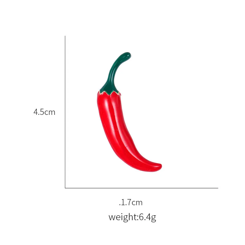 Smalto Capsicum Chili spilla Pin carino verdura pepe spille donna uomo sciarpa maglione cappotto spille gioielli