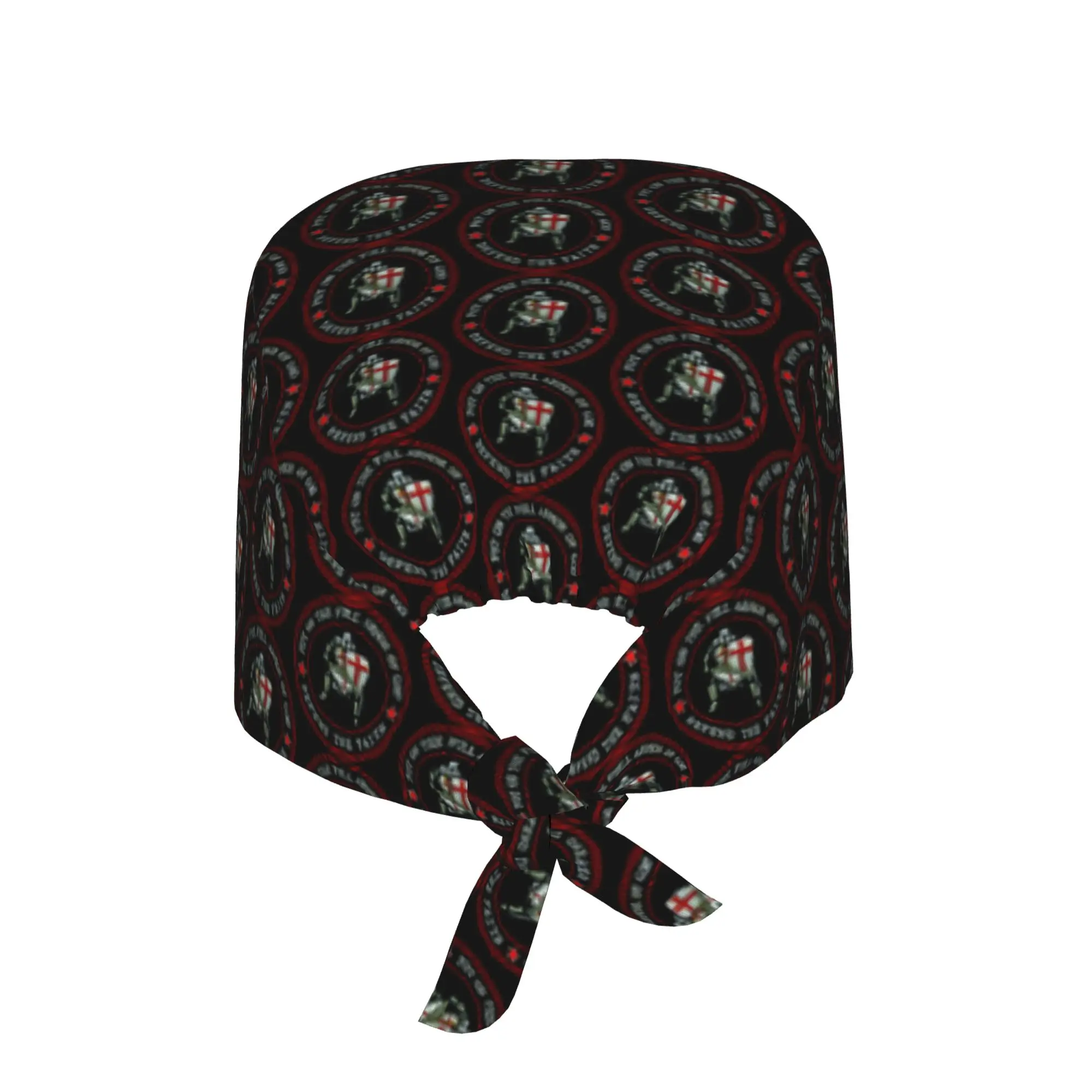 Christian Knight Defend The Faith Working Hat Knights Templar Crusader Scrub Caps Scrub Nursing Doctor Surgeon Cap for Chef