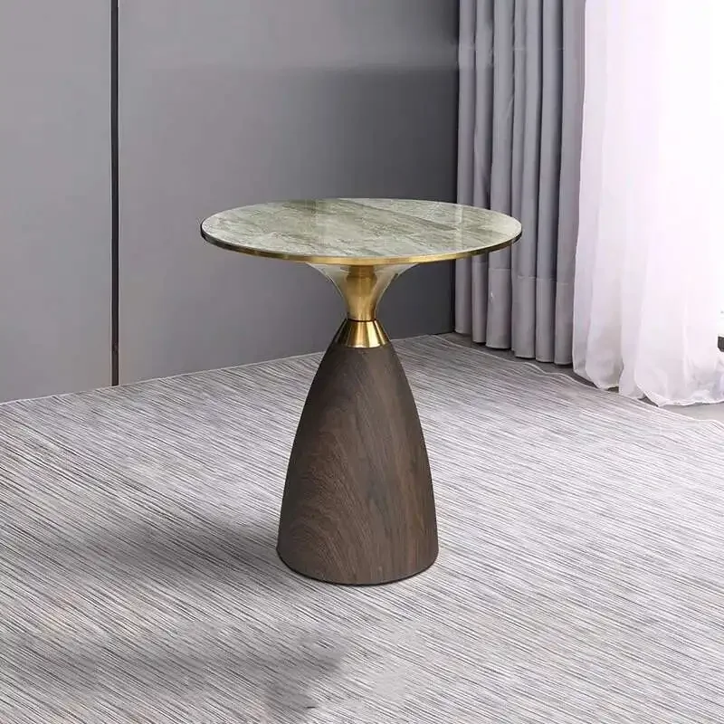Small luxury coffee table center living room Italian designer circular tabletop salon balcony tabletop salon bedroom furniture