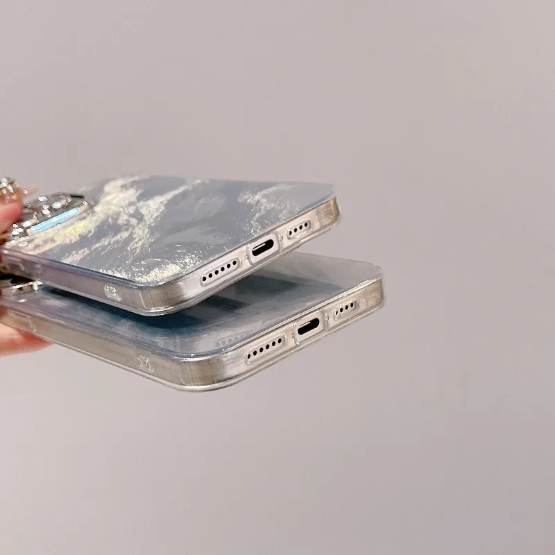 Luxury Feather Pattern Laser Glitter Phone Case For For IPhone 17 16 11 12 13 14 15 Pro Max Plus Shockproof Bumper Cases Cover