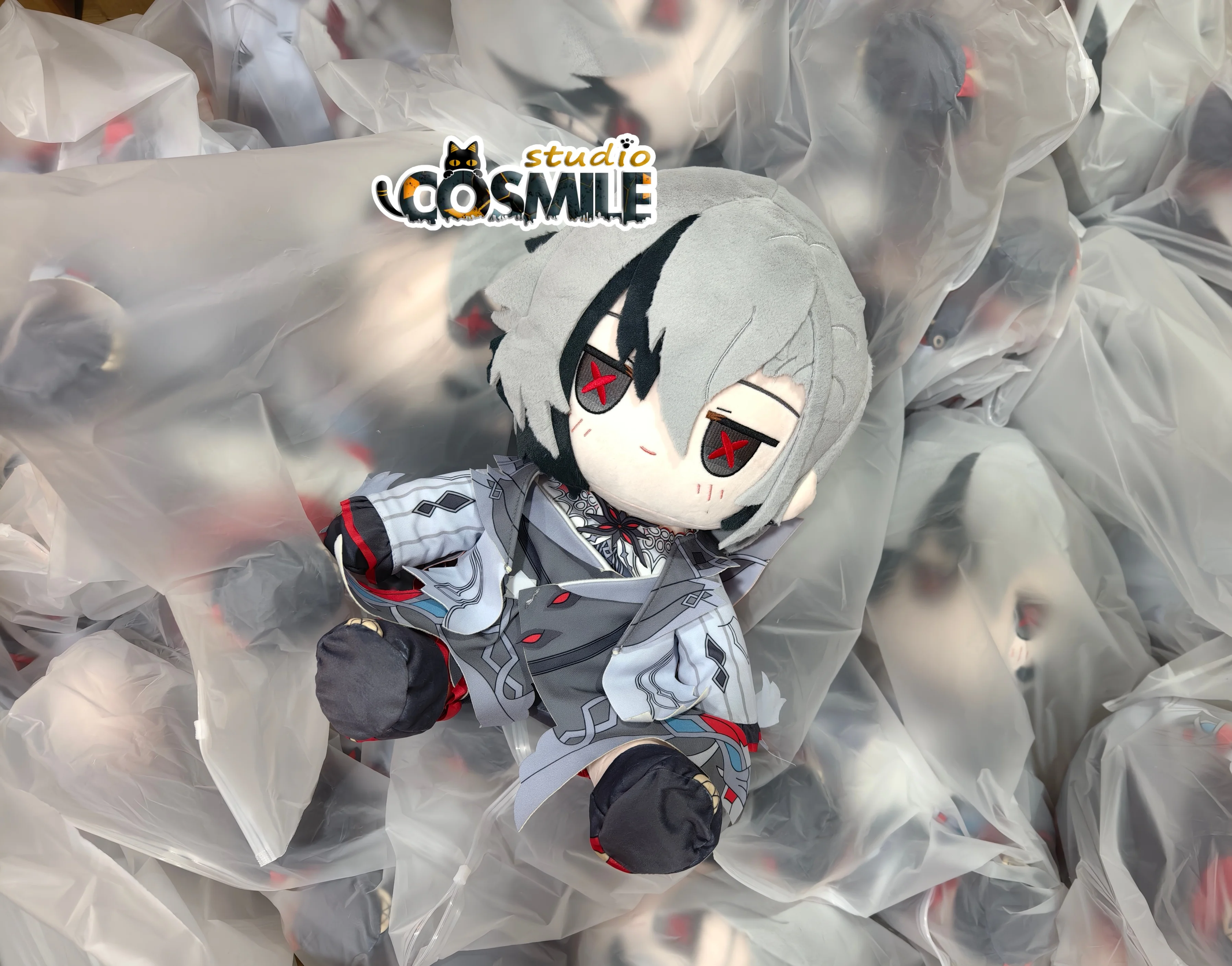 In Stock Genshin Impact Peruere ペルヴェーレ 페르엘 Arlecchino he Knave Fatui Stuffed Plushie 40cm Plush Seated Doll Body Clothes MT