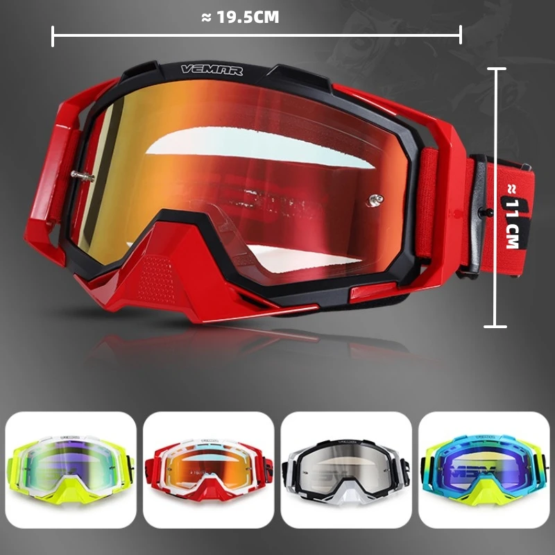 VEMAR Motocross Goggles Motorcycle Glasses Sunglasses MTB MX ATV Silicone Anti-slip High Quality Windproof Cycling Racing Goggle