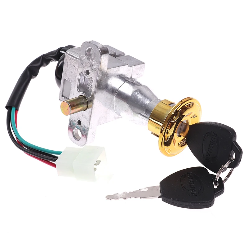 Kunci Mini Baterai Universal Berkinerja Tinggi dengan 2 Kunci untuk Sepeda Motor, Sepeda Listrik, Skuter, E-bike, Kunci Listrik