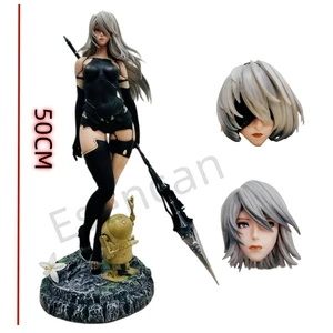 50cm nier:オートマタヨルハタイプB 2bヨーハタイプA No.2 A2アニメガールPVCアクションフィギュアトイ統計コレクションモデル人形ギフト 8ベストセールスアニメ図50cm -2