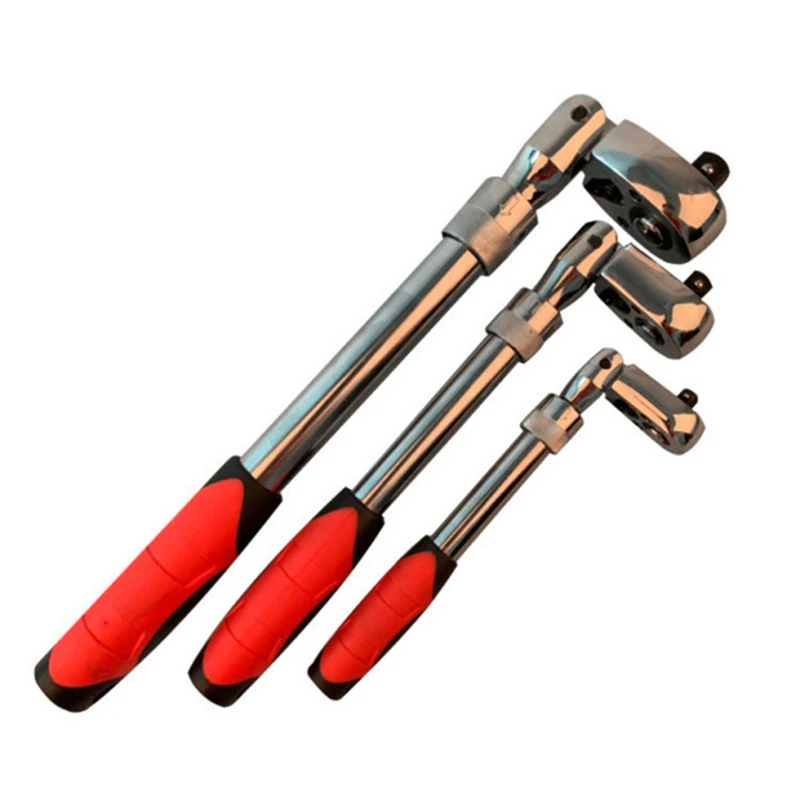 1/4 72-Tooth Carbon Steel Retractable Ratchet Wrench Automatic Quick Release Spanner Multifunctional Hand Tool 1/2 3/8