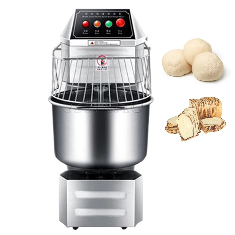 20L Automatic 2 Speed Pizza Steam Bread Spiral Dough Mixer Machine Kneading Maker