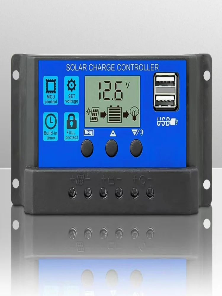 12V/24V 10A 30A PWM Solar Charge Controller - Instelbare LCD-display Timer-instelling MPPT-controller voor groothandel, hete verkoop - afbeelding 2