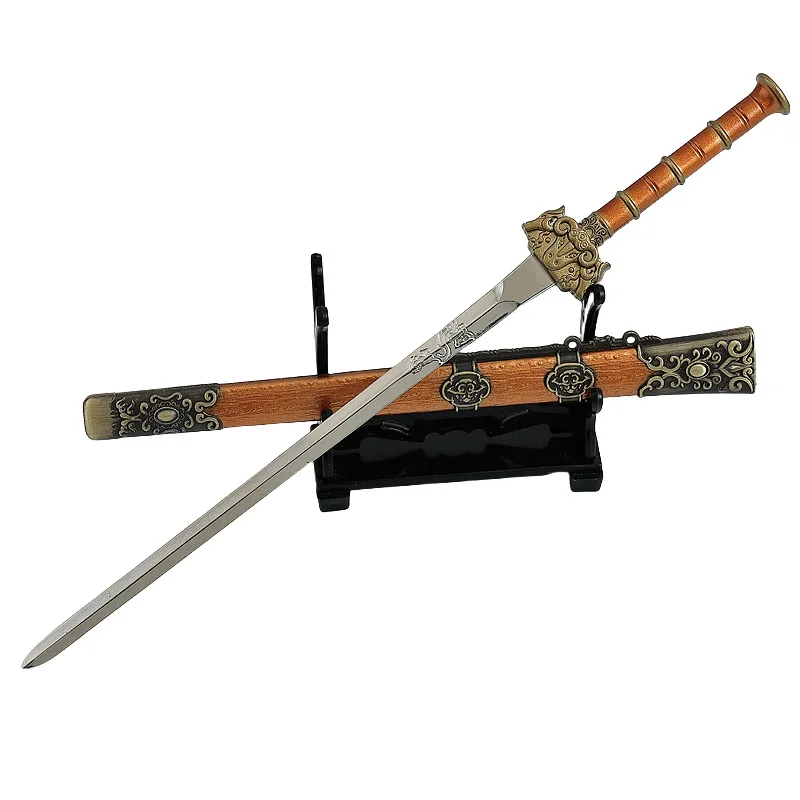 22cm Ancient Chinese Weapons Drunken Swordsman Melee Knife Game Peripheral Metal Weapon Model Samurai Sword Katana Gifts Toys