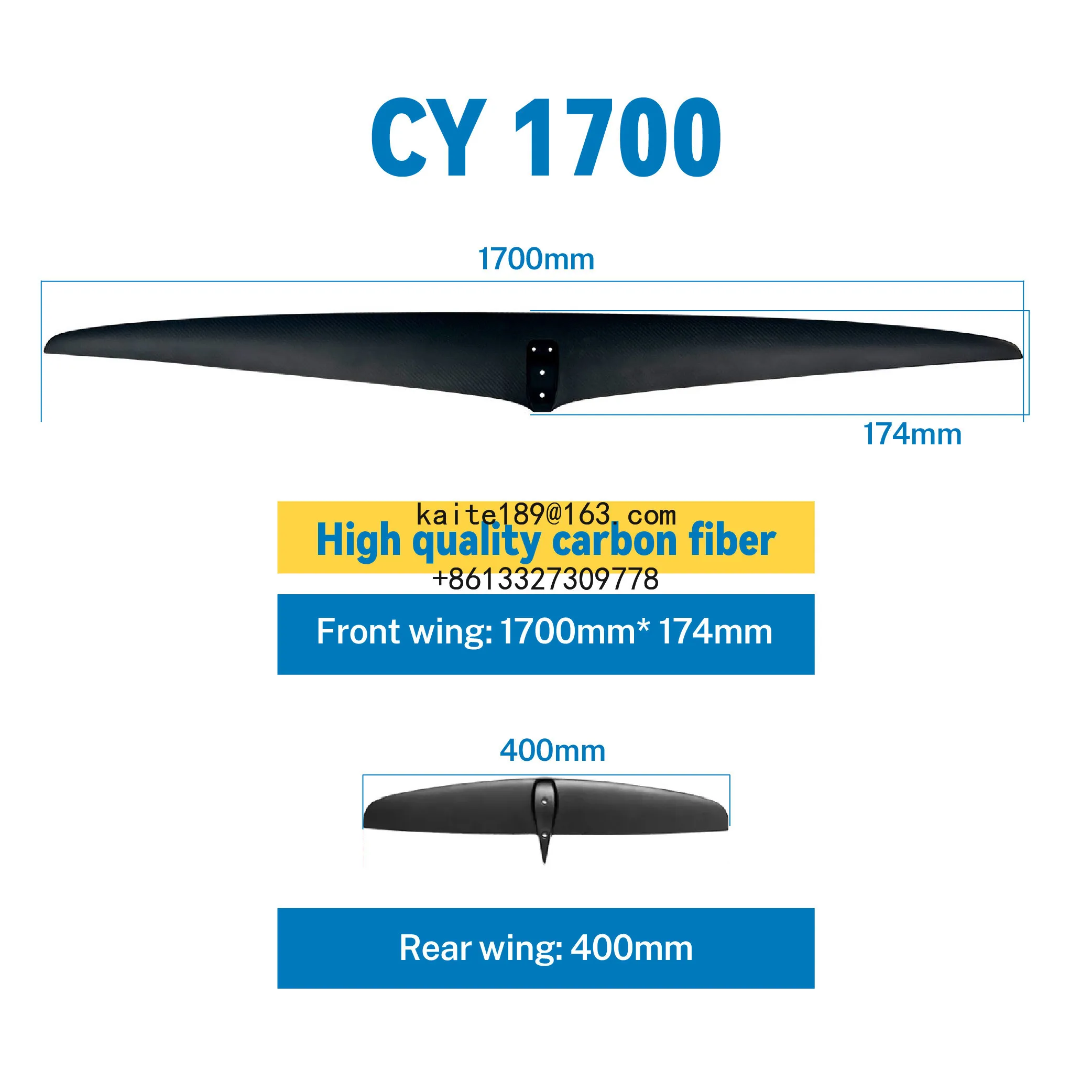 

CY1700 High Quality Unisex Carbon Fiber Surfboard Wholesale Hydrofoil Windsurfing Water Wood Water Sports Equipment