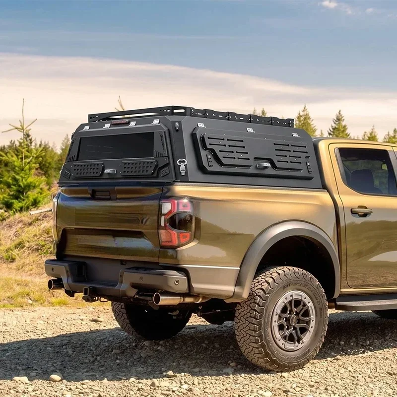 Factory Hot Seller New Val Split-Type High-Top Manual Folding Hard Aluminum Waterproof Pickup Truck Bed Tailbox Cover