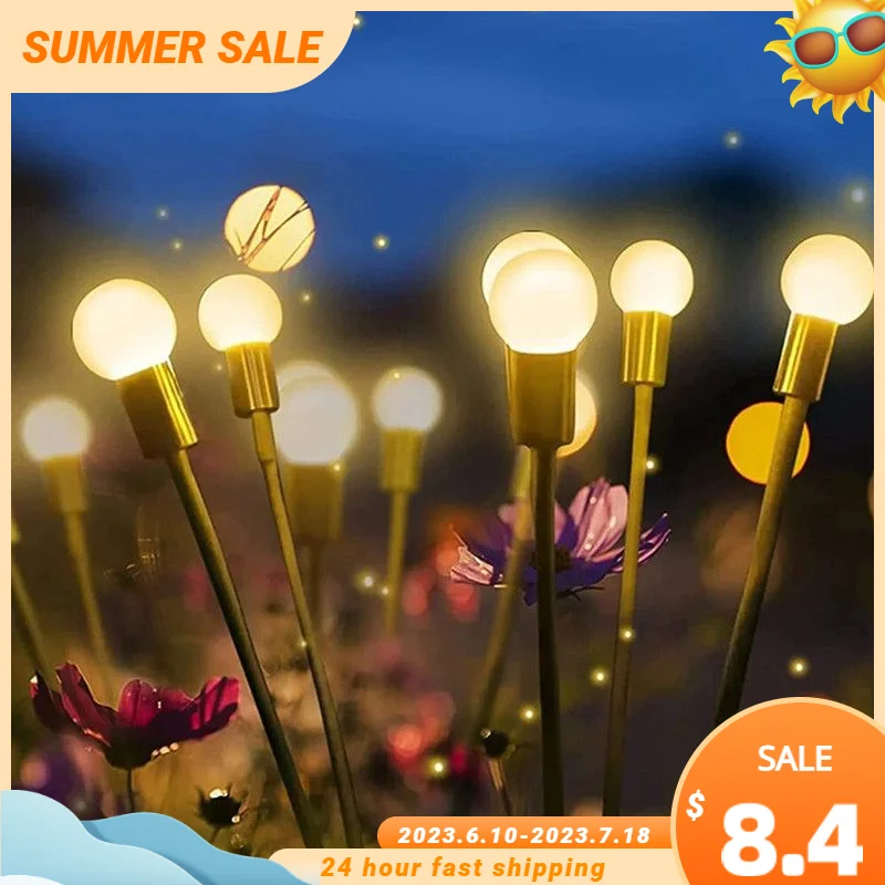 

Solar LED Light Outdoor Waterproof Fireflies Lights Lawn Lamp Garden Decoration Swaying Light for Courtyard Patio Pathway House