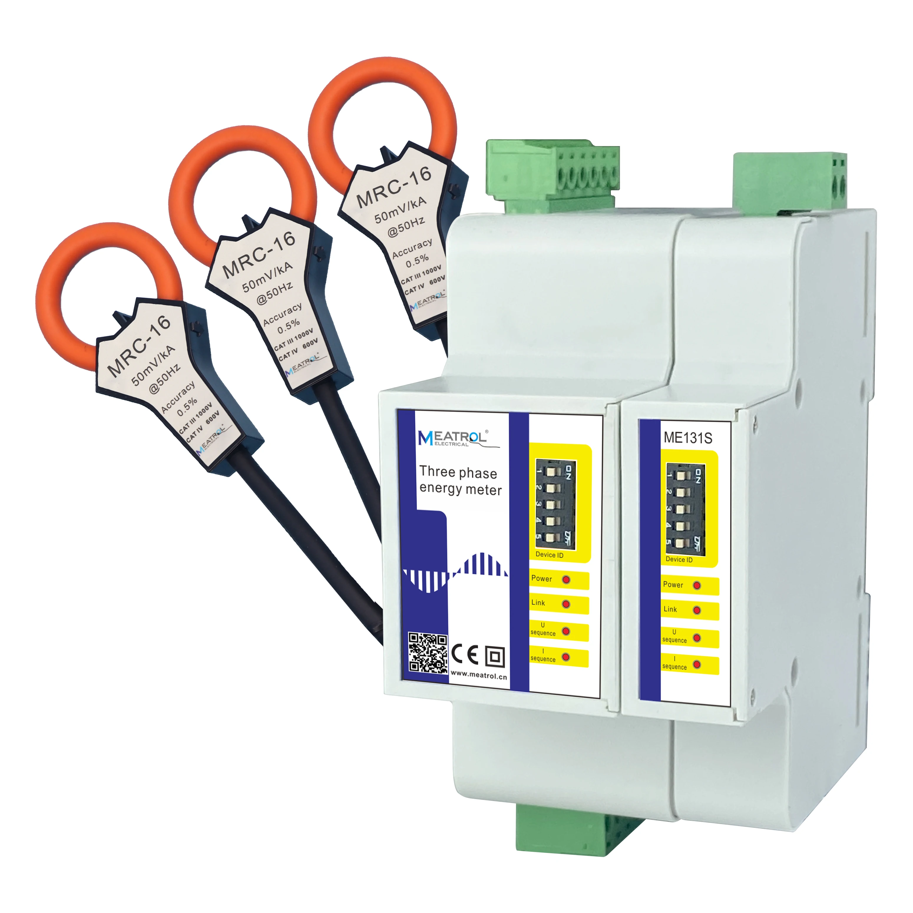 RS485 High quality Rogowski coil 333mV Split Core CTs ME131 RS485 Modbus RTU Energy Meter