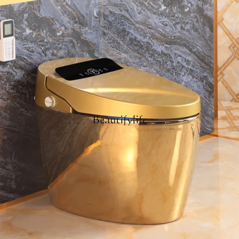 

Golden smart toilet fully automatic integrated electric toilet color European bathroom ceramics