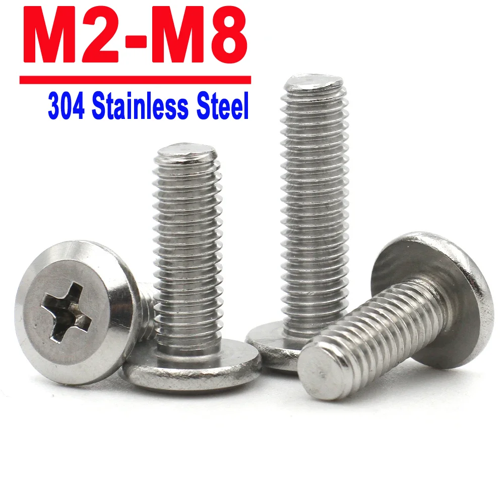

M2 M3 M4 M5 M6 M8 M10 304 Stainless Steel Flat Head Cross Recessed Screws Countersunk Bolts Set Furniture Connector Fastener