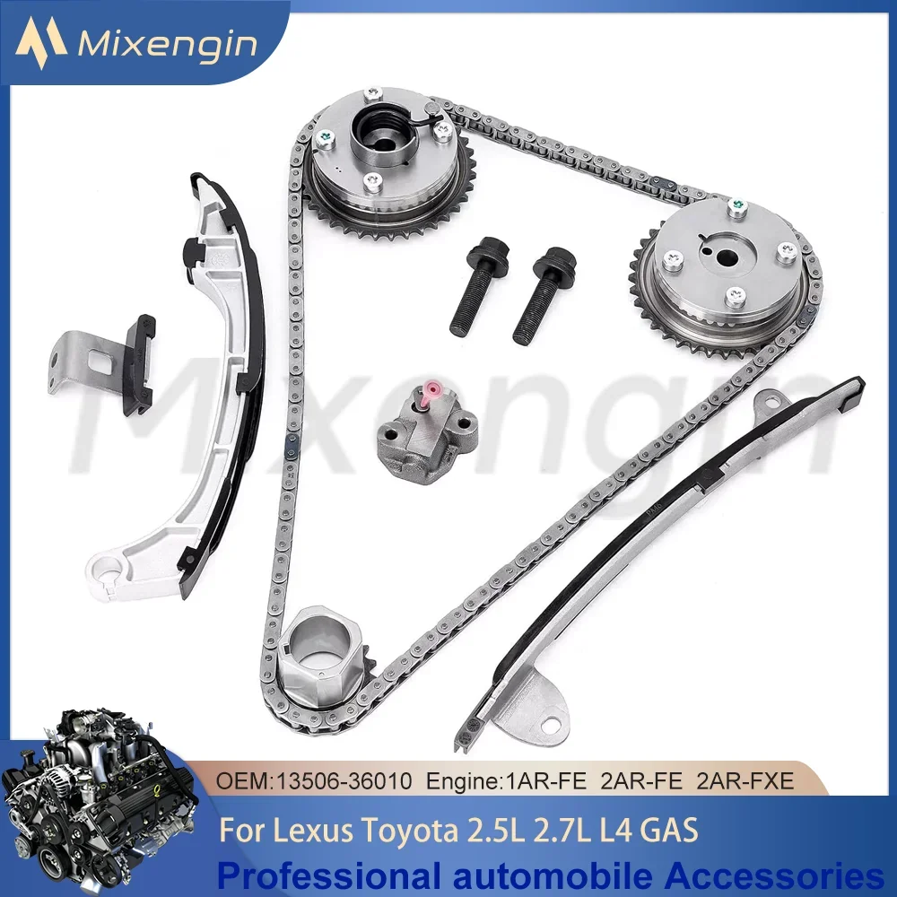 Timing Chain Kit With VVT Gear Fit Lexus Es300h Toyota Avalon Camry Highlander Rav4 09-14 1AR-FE 2AR-FE 13506-36010 Engine Parts