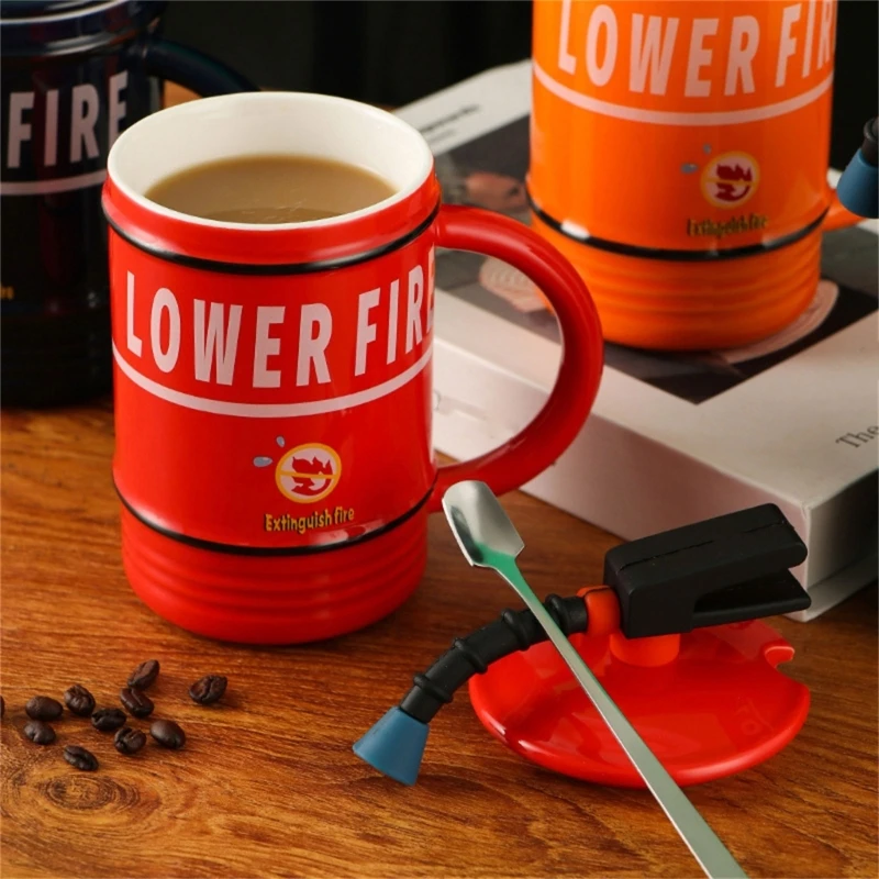 

Практические огнетушители крутите керамическую кофейную чашку с эргономической ручкой, идеально подходит для дни рождения и Y5GA